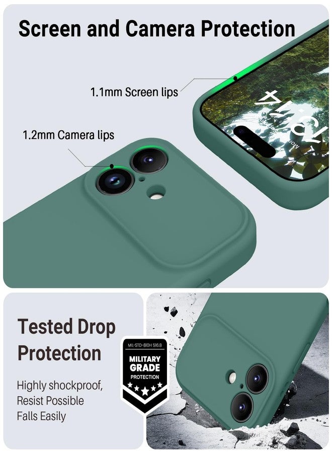 OTOFLY Magnetic for iPhone 17 Case,Compatible with Magsafe,Classic Liquid Silicone Mobile Phone Case,Integrated Camera Control Button,Anti-Scratch Microfiber Lining, Pine Green - Image 5