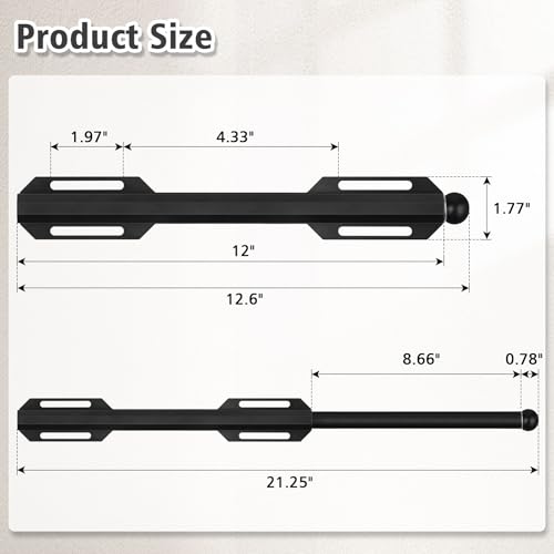 FOTRIC Valet Rod For Closet Pull Out, Heavy Duty Adjustable Valet Rod For Closet, Laundry Room, Bedroom, Bathroom (Black) - Image 2