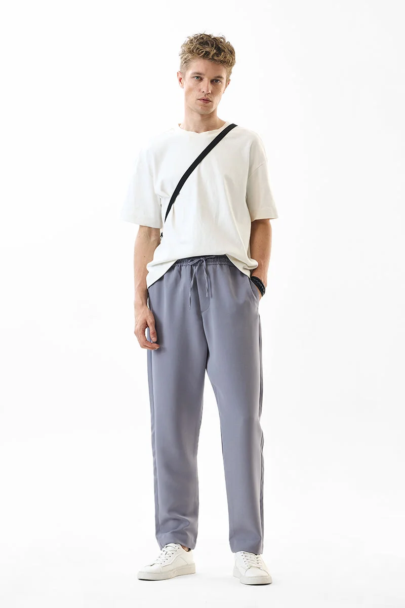 SNITCH Regular Fit Stretch Grey Trousers