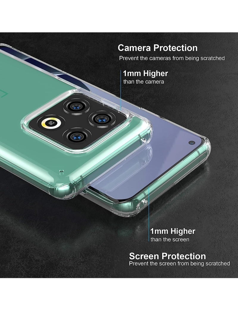 Raxoom Clear Case for Oneplus 10 Pro Case Shockproof [Hard PC Back+Soft TPU Bumper] [Reinforced Corner] [Anti-Yellowing] Support Wireless Charging Protective Phone Case Cover - Image 4