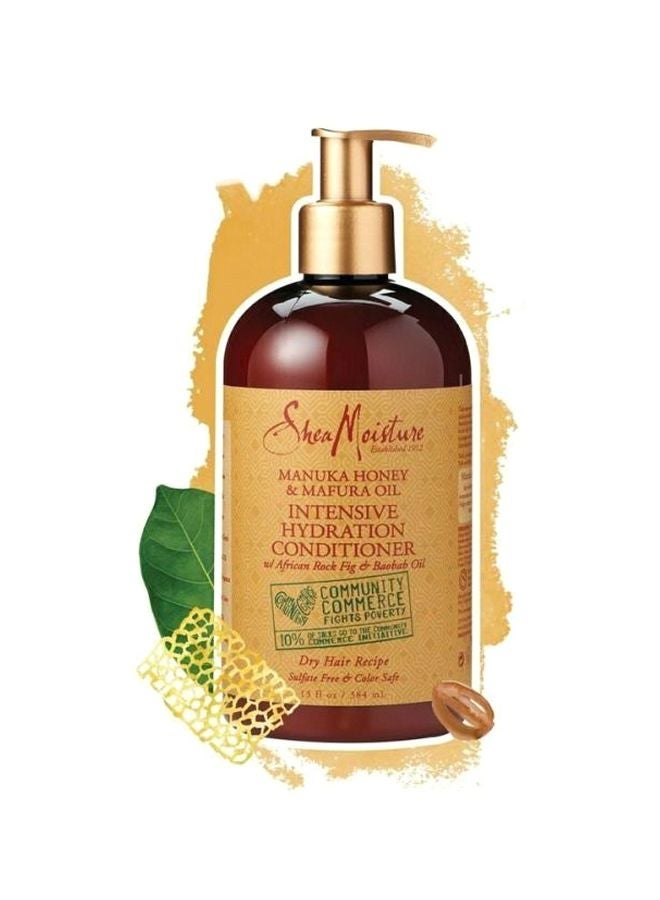 SheaMoisture Manuka Honey And Mafura Oil Intensive Hydration Hair Conditioner 384ml - Image 2