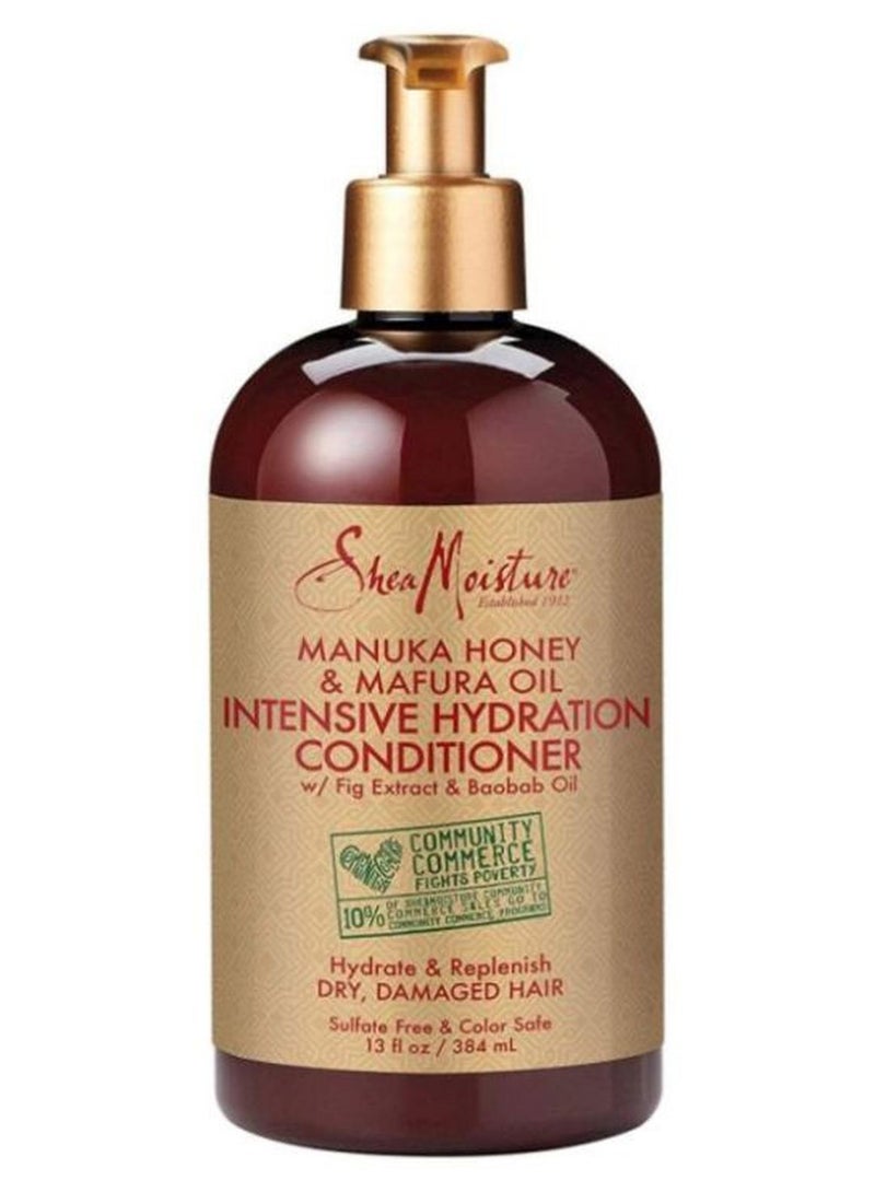 SheaMoisture Manuka Honey And Mafura Oil Intensive Hydration Hair Conditioner 384ml - Image 1