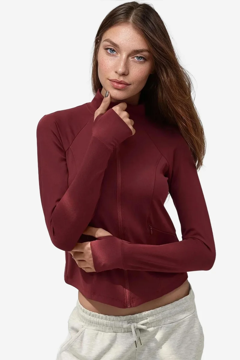 Hiccup Fitted Knitted Turtleneck Active Top