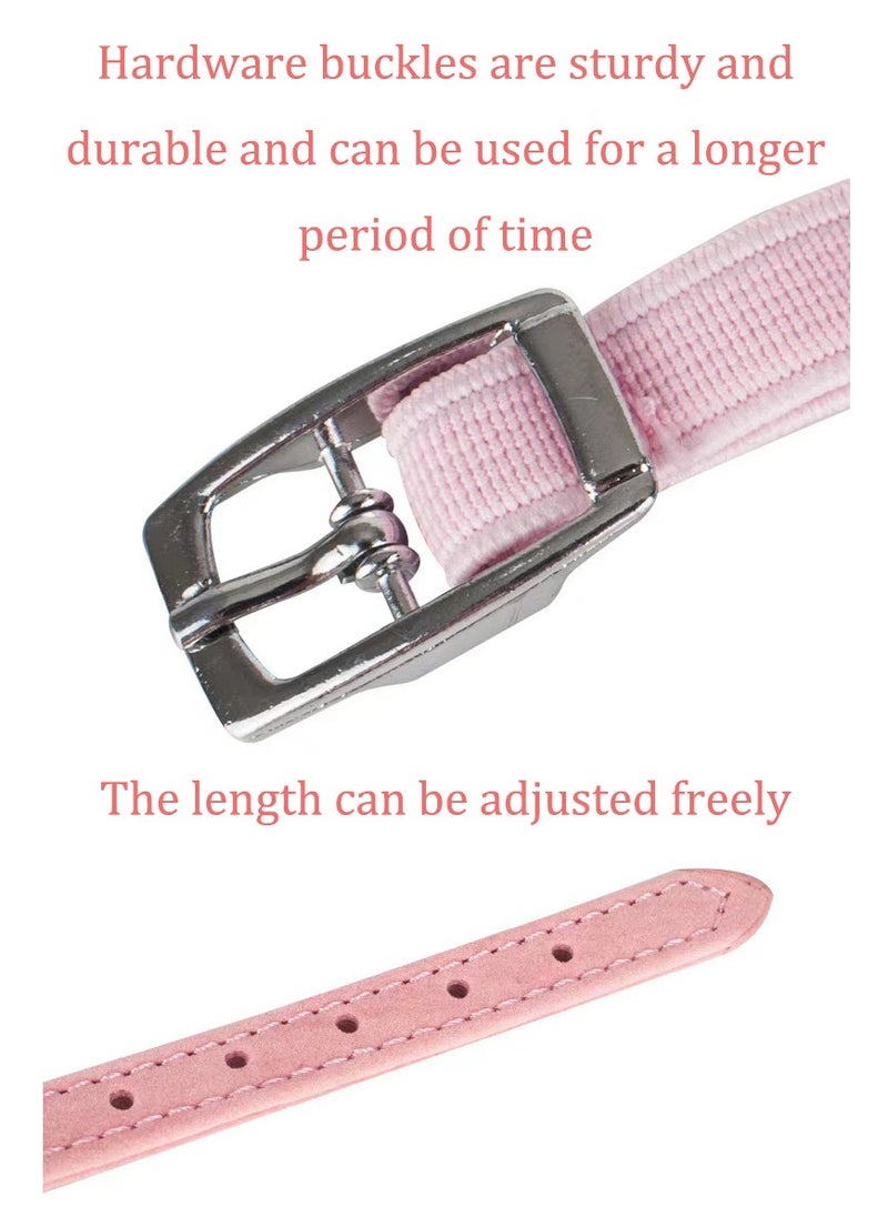 Generic - Heart Bling Cat Collar with Harness and Bell, Adjustable 8-10" for Kittens (Pink) - Image 1