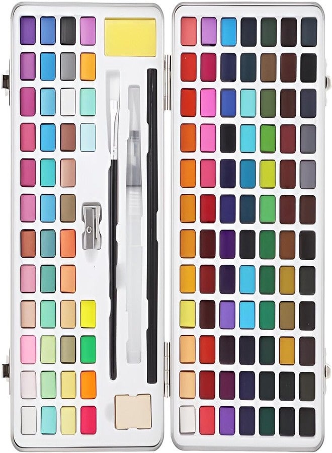 Artnery Portable Solid Water color Paint Set 128 colors Sketch Watercolor Palette Kit & Storage case - Image 5