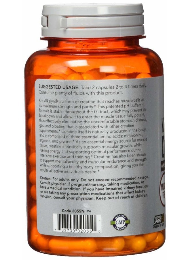 now Sports Nutrition, Kre-Alkalyn Creatine 750 mg, Mass Building*/Energy Production*, 120 Capsules - Image 3