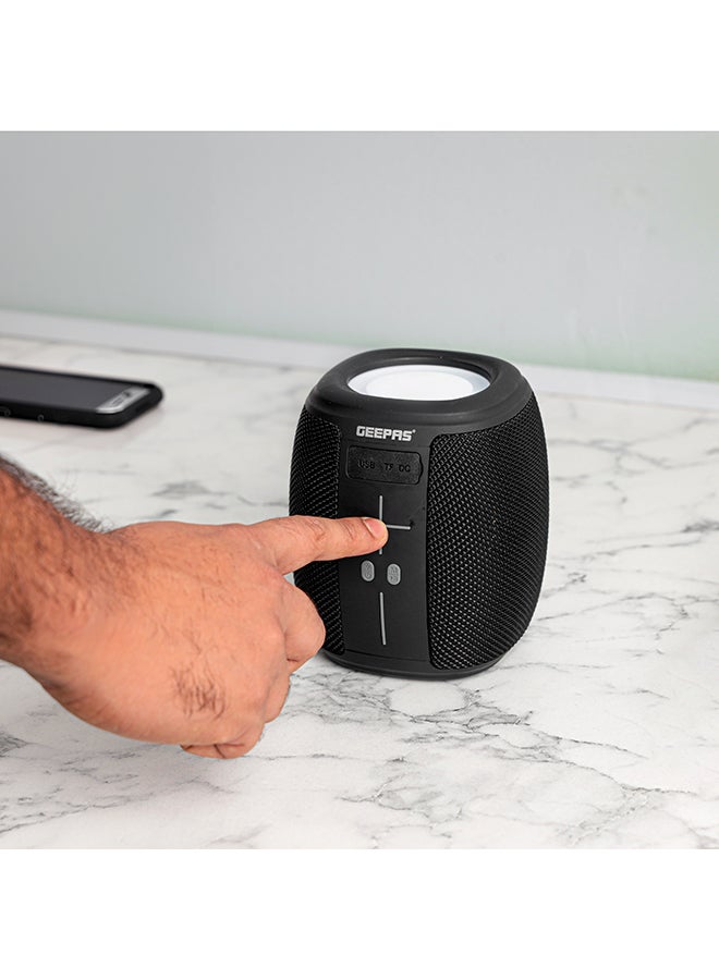 GEEPAS Rechargeable Bluetooth Speaker, BT/USB/TF Card/FM , Lithium Battery Speaker With TWS And Aux-In | Portable Speaker With Hands-Free Calling Black - Image 2