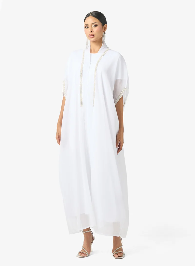 hayas closet  Lace Detailed Abaya for Women | Best Price UAE