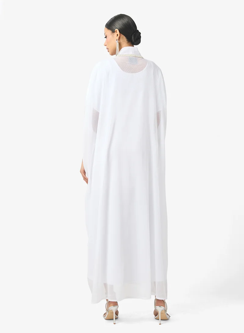 hayas closet Lace Detailed Abaya