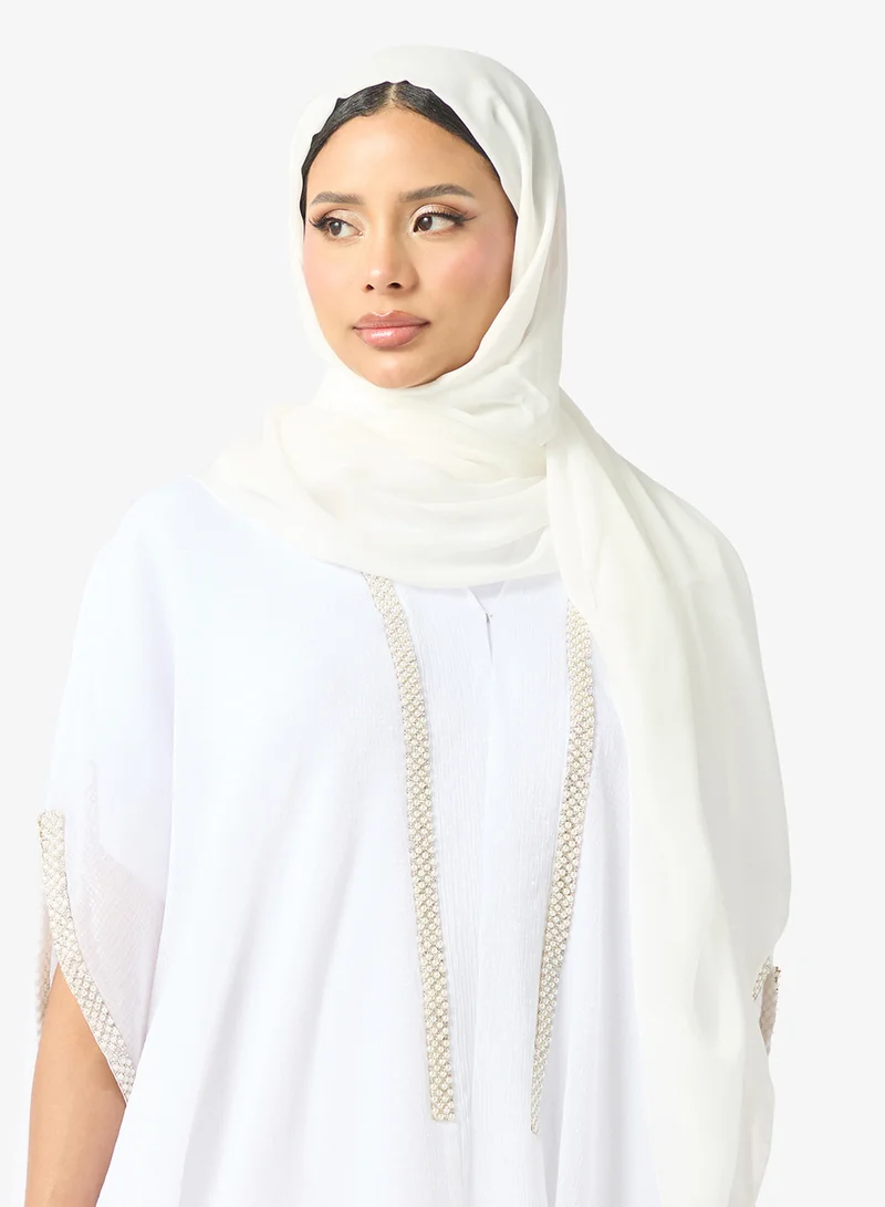 hayas closet  Lace Detailed Abaya for Women | Best Price UAE