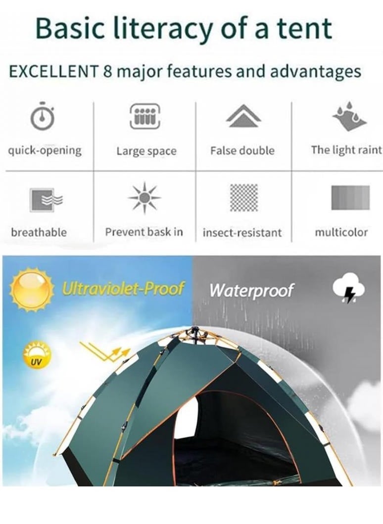 Easy Pop Up Tent Double Doors Camping Picnic Hiking Tent Light and Practical Popup Tent Waterproof for Camping for 3-4 People 200 * 200 * 135cm - pzsku/Z507B2A70001C644B7BB0Z/45/_/1732524042/312a7fc9-ab57-467a-88ac-fe79732662b6