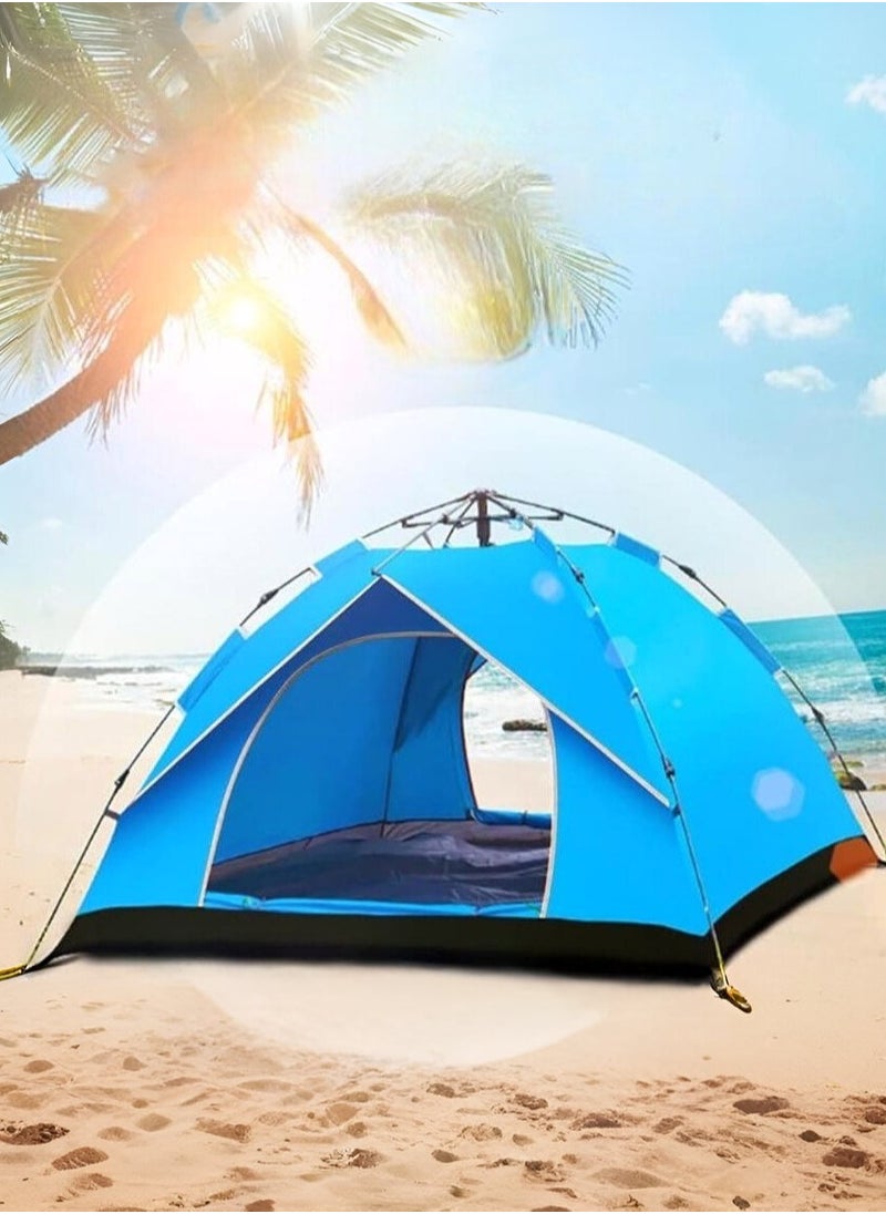 Easy Pop Up Tent Double Doors Camping Picnic Hiking Tent Light and Practical Popup Tent Waterproof for Camping for 3-4 People 200 * 200 * 135cm - pzsku/Z507B2A70001C644B7BB0Z/45/_/1734519557/e4975313-4757-4b12-b42f-c3c80ac04718