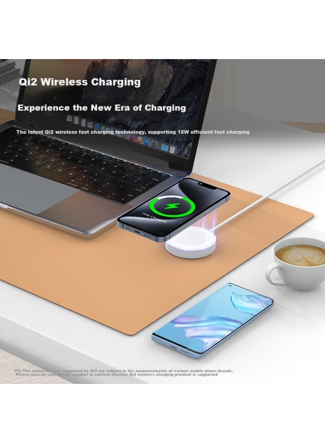 Gdgo Qi2 Certified 15w Apple Wireless Charger Magsafe Magnetic Low Temperature Fast Charging For Android Xiaomi Huawei Phone Iphone 16/15/14 Earphones - Image 1