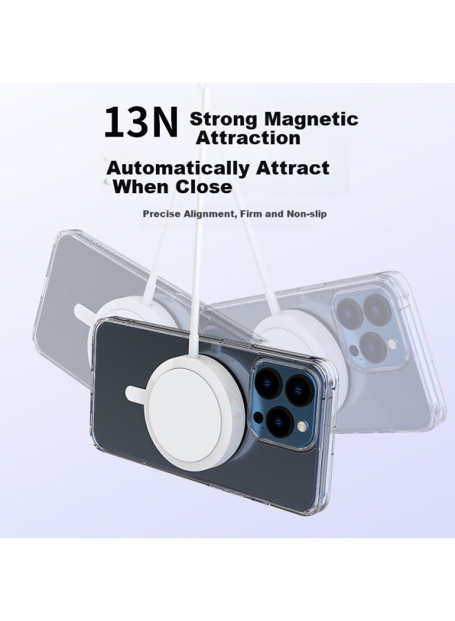 Gdgo Qi2 Certified 15w Apple Wireless Charger Magsafe Magnetic Low Temperature Fast Charging For Android Xiaomi Huawei Phone Iphone 16/15/14 Earphones - Image 5