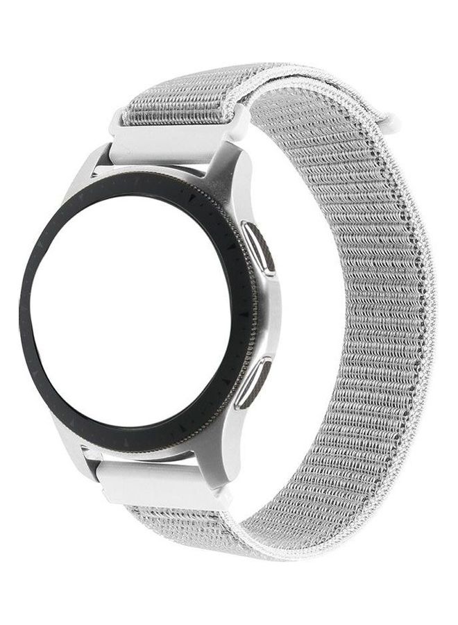 NIBEMINENT Sports Series Woven Nylon Strap Smartwatch Band For Samsung Galaxy Gear S3 /Huawei GT/GT2/Honor Magic 2 Grey - Image 1