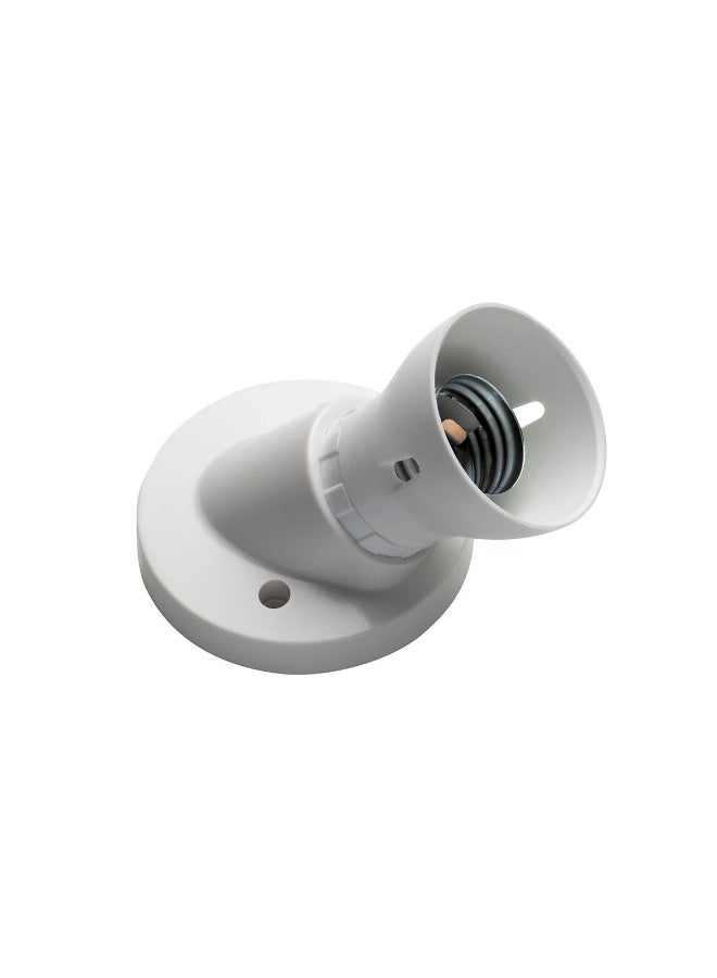 ADMORE NV625 45-Degree Angled Lamp Holder - E27/B22 Compatible Light Base for Wall and Ceiling - White - Image 2