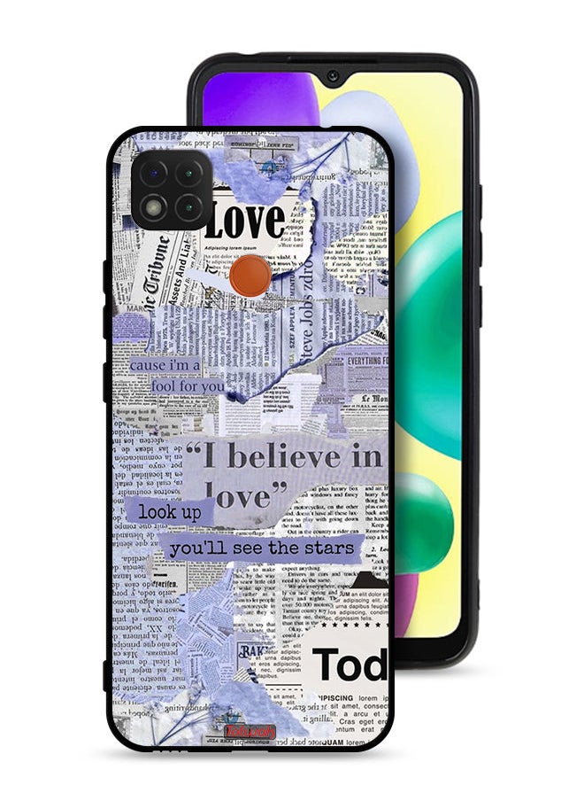 Tolwak Xiaomi Redmi 9C Protective Case Cover Newspaper Pieces  - Image 1