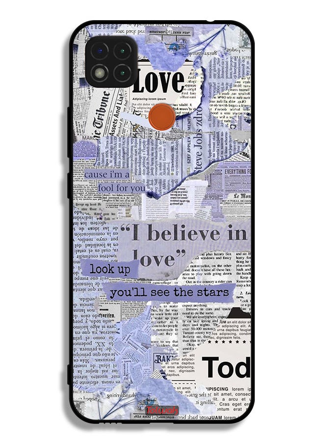 Tolwak Xiaomi Redmi 9C Protective Case Cover Newspaper Pieces  - Image 2