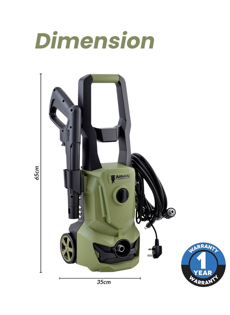 AIRMAN - Airman High-Performance Pressure Washer with 125 Bar and 1600W Power Car Cleaner SK103-16H - Image 1