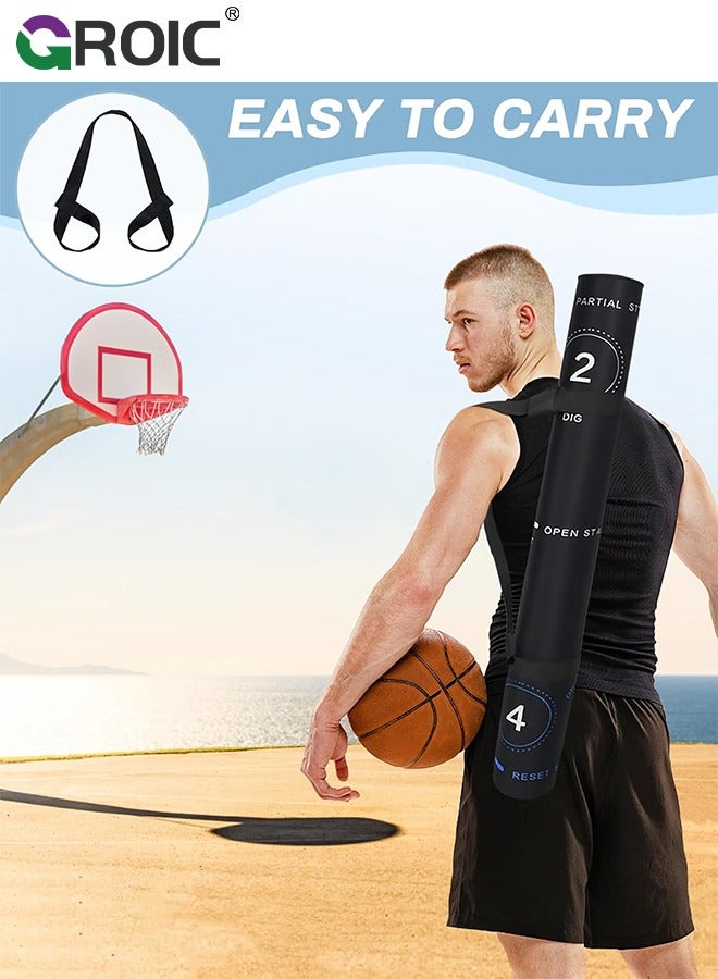 جرويك Basketball Footstep Training Mat, Portable Basketball Footwork Training Mat, Agility Footstep Training Mat, Basketball Pads for Training All Levels, Point Reminder Basketball Practice Equipment - Image 4