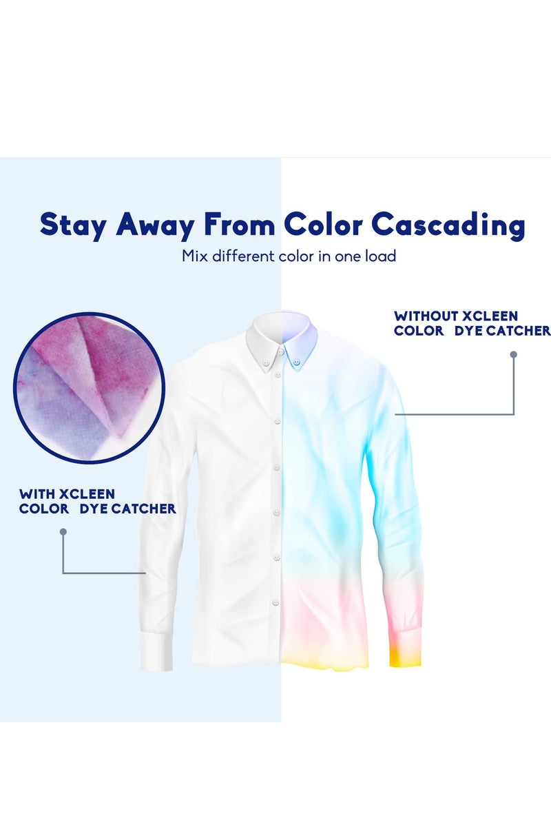 100 ورقة مانعة لاختلاط الألوان في الغسيل، أوراق حافظة للألوان، ممتص صبغات للمحافظة على الألوان الأصلية للملابس - Image 2