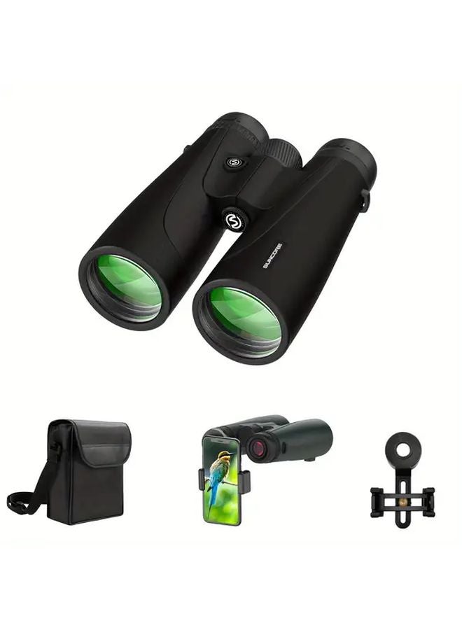 نظارة Suncore 10x50 ذات اللون الأسود للكبار، عالية الطاقة مع مشبك هاتف محمول لمراقبة الطيور - Image 2