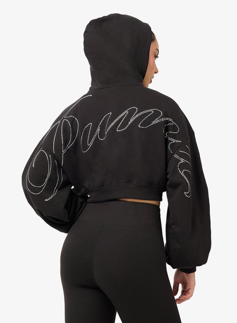 PUMA Essential Graphic Bedazzled Hoodie - Image 2