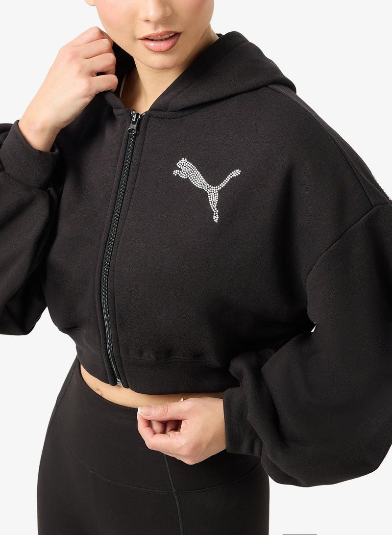 PUMA Essential Graphic Bedazzled Hoodie - Image 1