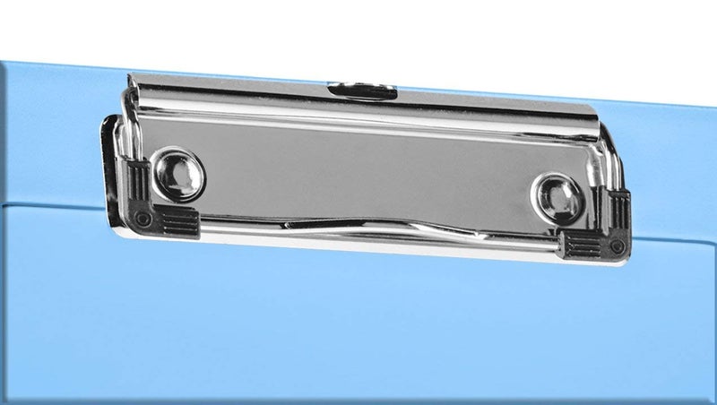 Acrimet Clipboard Memo Size A5 (9 1/4” x 6 5/16”) Low Profile Clip (Plastic) (Clear Blue Color) (3 Pack) - Image 4