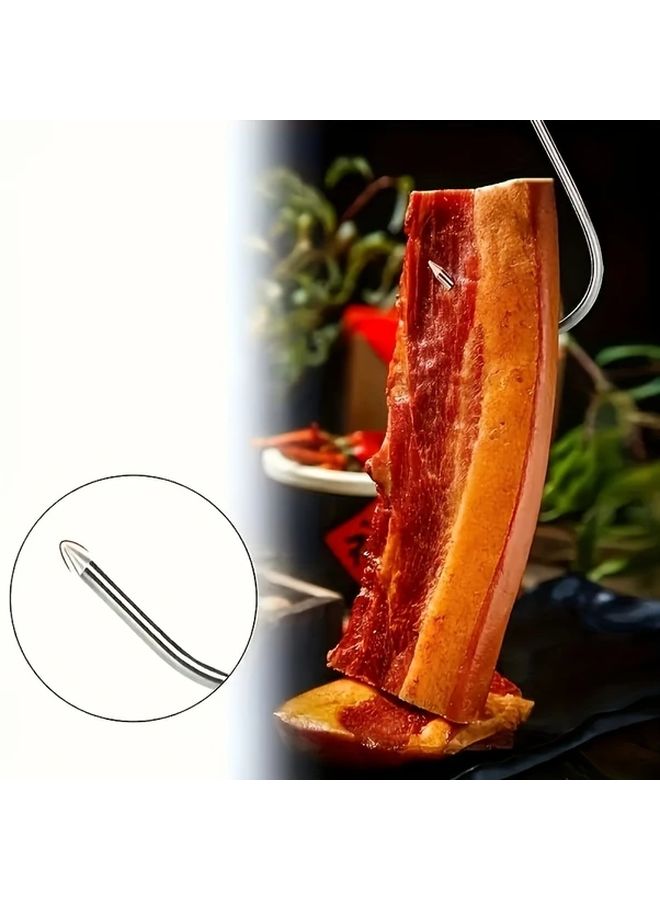 40pcs Heavy Duty Stainless Steel S Hooks Curved S Shaped Design for Hanging Meat Sausages Smoked Meats Butchery BBQ Meat Processing Commercial Home Use Durable Easy Clean Hooks - Image 5
