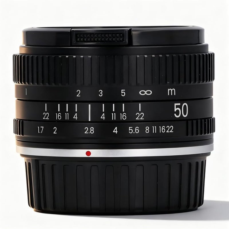 50mm F1.7 Large Aperture Manual Focus Lens, Full Frame Portrait Lens for DSLR Mirrorless - Excellent Bokeh, Compact and Portable, Ideal for Portrait Photography - Image 1