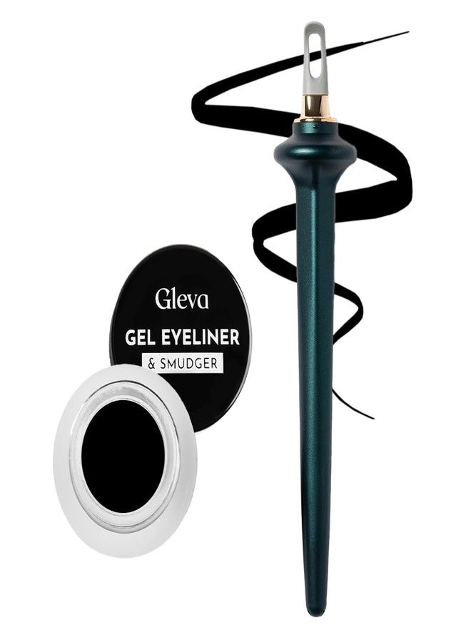 Gleva Silicone Eyeliner Tool + Gel Eyeliner, Waterproof Long Lasting Cream Eyeliner, Smudge-Proof Eye Liner - Image 1