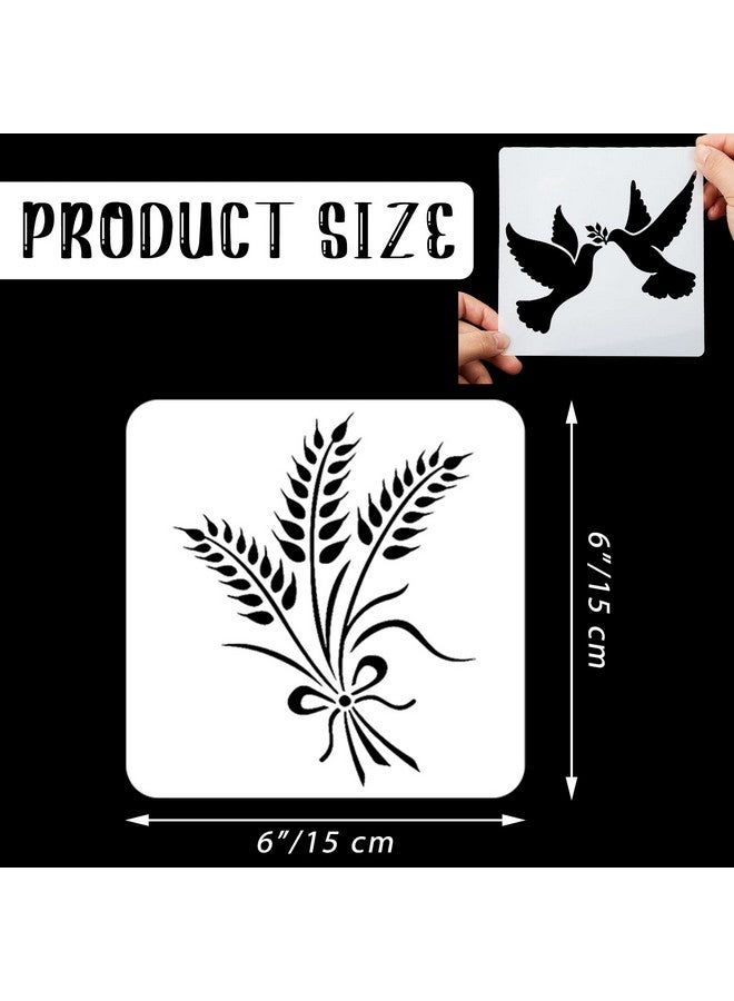 Romooa 20 Pieces Bread Stencils Artisan Bread Stencil Baking Stencil Set Cook Stencil Baking Template Bread, Cake, Pie, or Cookie Stencils Template Mold for Decorating, 20 Styles - Image 2