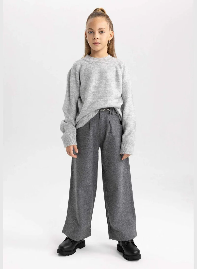 DeFacto Girl Crew Neck Long Sleeve Tricot Pullover