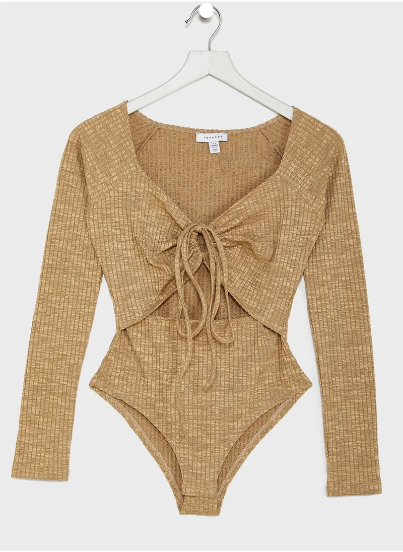 TOPSHOP High Leg Cut Out Detail Body