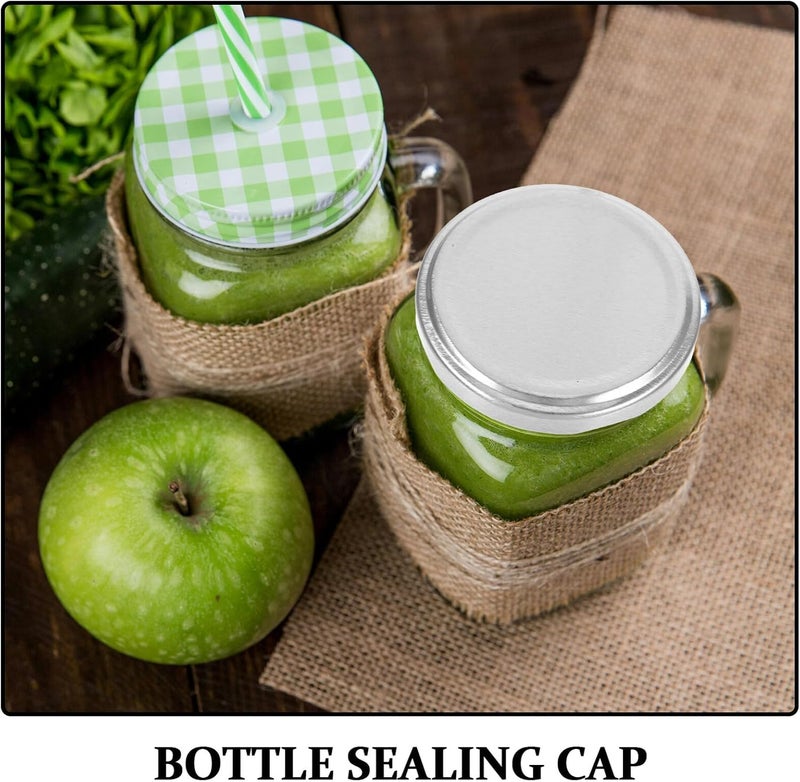 100pcs 66mm Regular Mouth Mason Jar Lids Tinplate Metal Caps Airtight Sealing Replacement Lids for Canning and Spice Jars Food Storage - Image 3