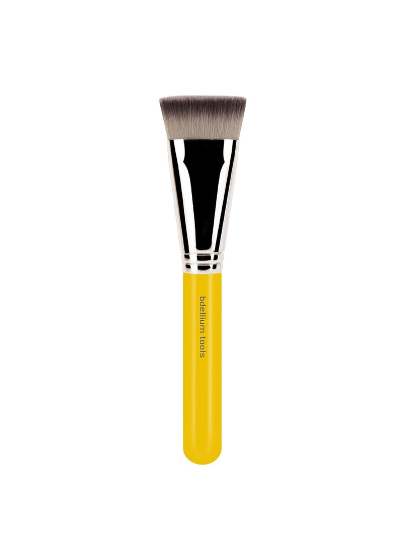 Bdellium Tools Bdellium Tools Professional Makeup Brush - Studio Series 987 Face Blending - With Soft Synthetic Fibers, For Sculpting Cheekbones and Adding Dimension (Yellow, 1pc) 