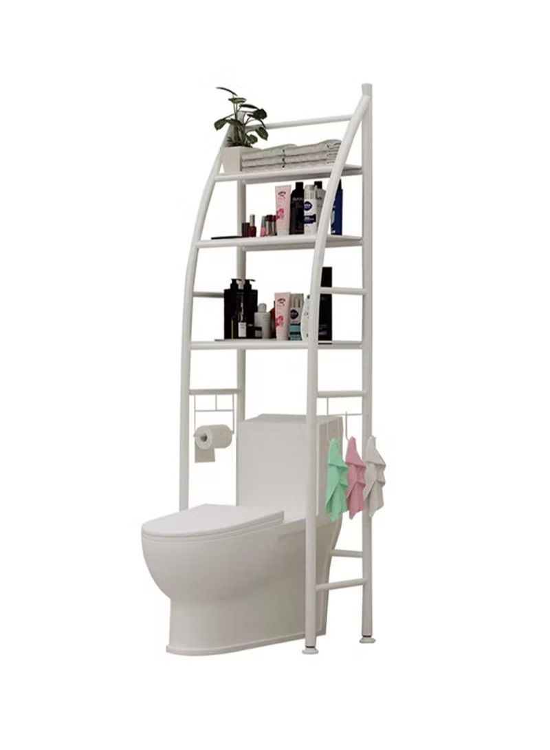 AGD 3 Tier Bathroom Laundry Washing Machine Shelf Rack White - Image 2