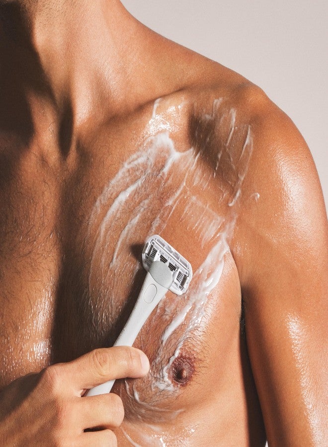 نود شفرات حلاقة نود™ الجديدة - شفرات حلاقة فاخرة قابلة لإعادة التعبئة من الفولاذ المقاوم للصدأ، 5 شفرات، للنساء والرجال - شريط ترطيب 360 درجة يساعد على منع تهيج البشرة - تعمل في جميع مناطق نمو الشعر - عبوة من 4 شفرات إعادة تعبئة - Image 3