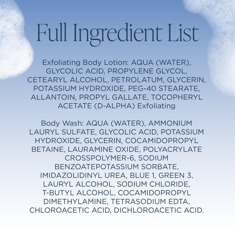 Glytone KP Kit for Keratosis Pilaris - Exfoliating Body Wash, Lotion, Shower Pouf - Smooth Rough & Bumpy Chicken Skin - Fragrance-Free, Routine Kit - Image 5