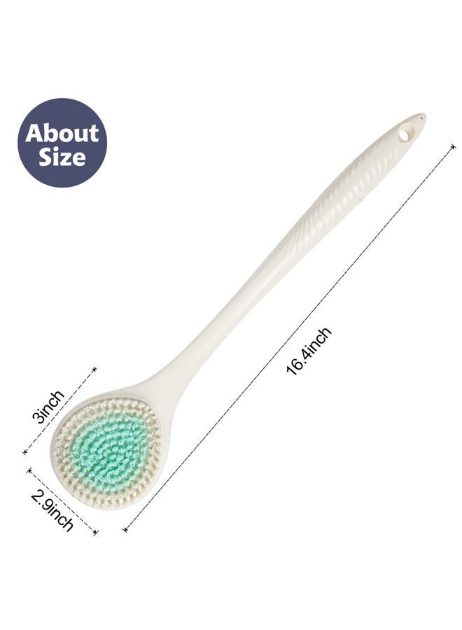 BEDELITE Back Bath Brush Long Handle for Shower - Soft Shower Brush for Men & Women,Back Brush Scrubber(16.4" Long), Skin Exfoliator for Bath Scrubber Body Brush(Ivory) - Image 3