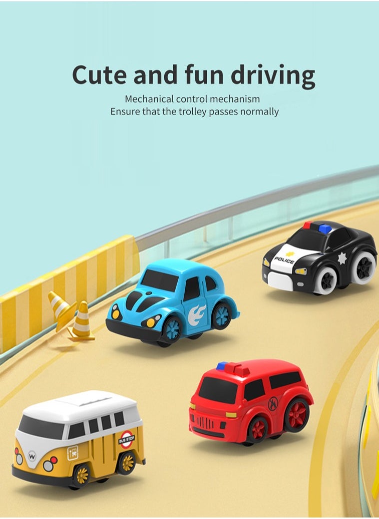 Car Adventure Toys, Kids Race Track Toys for 3 4 5 6 7 Years Old Boys Girls, Puzzle Rail Car, City Rescue Toy w/4 Mini Cars, Preschool Educational Toys for Toddlers  - Image 5