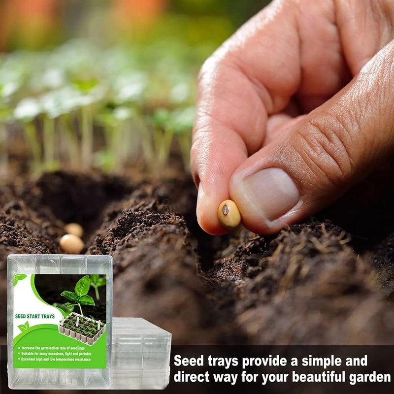 ويوبلز مجموعة من 5 صواني بذور متعددة الاستخدامات لزراعة الشتلات، وأحواض إنبات البذور، ومعدات إنبات النباتات. - Image 4
