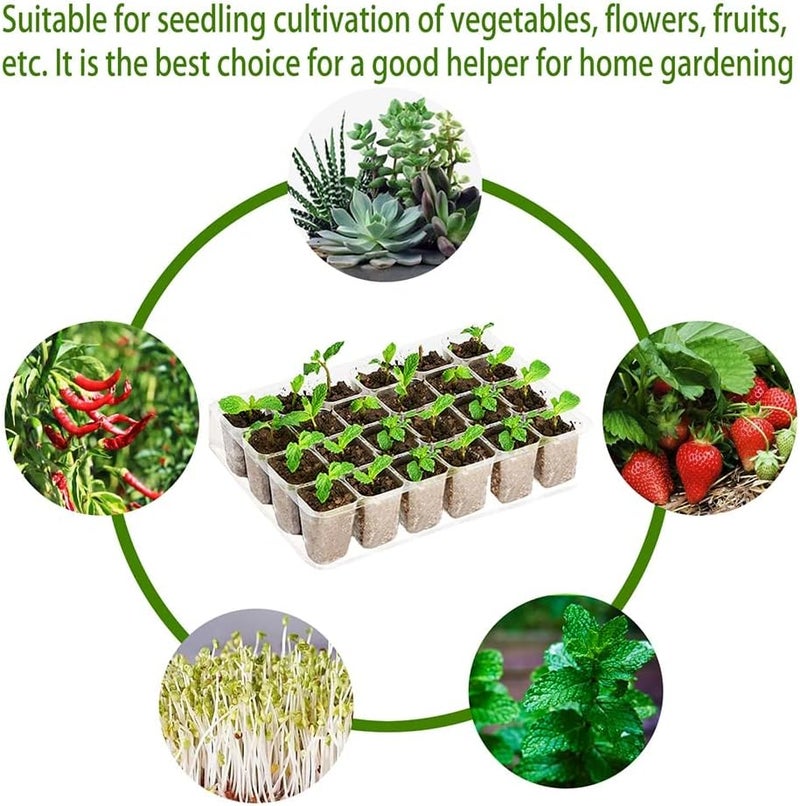 ويوبلز مجموعة من 5 صواني بذور متعددة الاستخدامات لزراعة الشتلات، وأحواض إنبات البذور، ومعدات إنبات النباتات. - Image 5