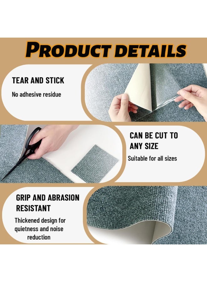 سجادة ذاتية اللصق مقاومة للخدش للقطط - وسادة خدش للقطط اصنعها بنفسك لحماية السجاد والأرائك والأثاث، خدش قطط متين ذاتي اللصق، رمادي فاتح، 40 × 100 سم - Image 3