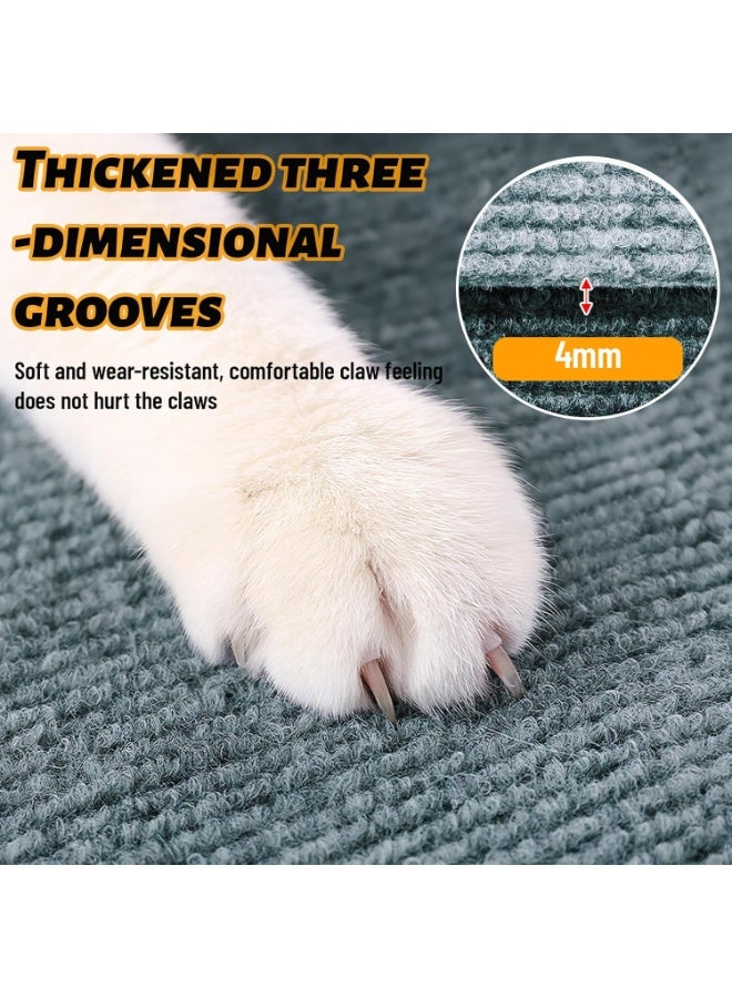 سجادة ذاتية اللصق مقاومة للخدش للقطط - وسادة خدش للقطط اصنعها بنفسك لحماية السجاد والأرائك والأثاث، خدش قطط متين ذاتي اللصق، رمادي فاتح، 40 × 100 سم - Image 5