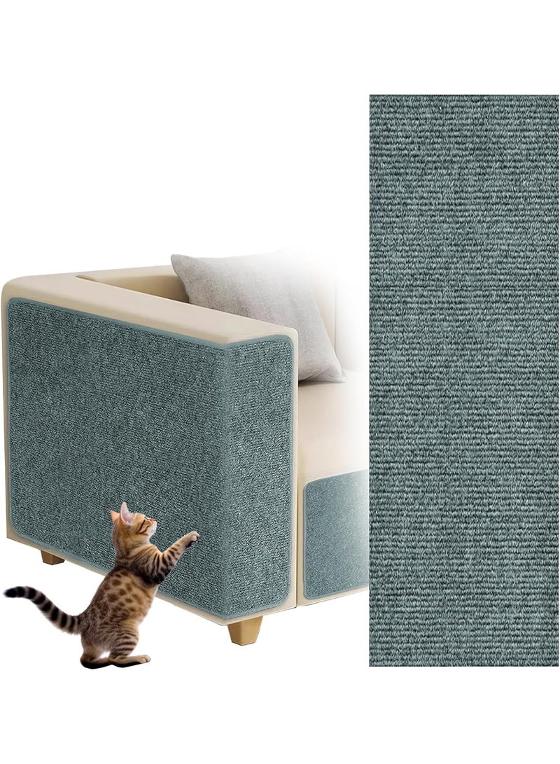 سجادة ذاتية اللصق مقاومة للخدش للقطط - وسادة خدش للقطط اصنعها بنفسك لحماية السجاد والأرائك والأثاث، خدش قطط متين ذاتي اللصق، رمادي فاتح، 40 × 100 سم - Image 1