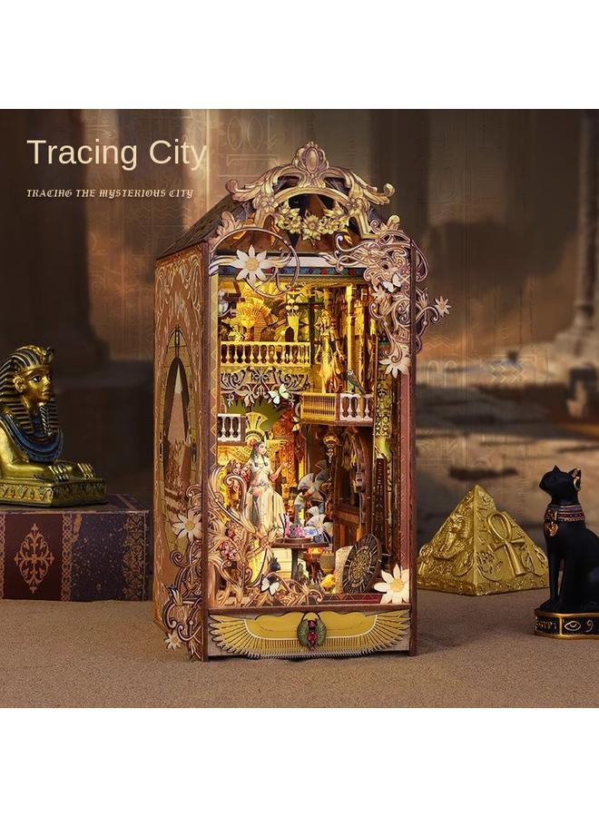 Bluejw Jiate Diy Cabin Tracing Lost City 3D Stereo Assembled Book House Micromodel Building Toy Birthday Gift - Image 2