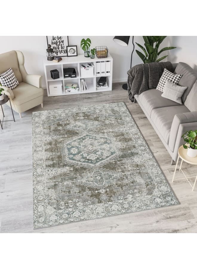 هندي منداله سجادة مطبوعة من القطن الشنيل – تصميمات كلاسيكية، حديثة، وفينتاج – قاعدة قماشية ناعمة، متوفرة بأحجام - Image 1