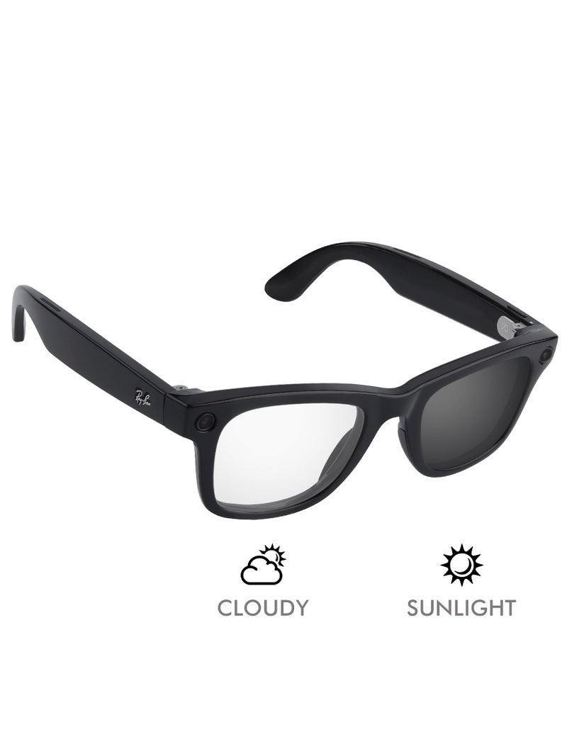 Alphax Adapt Grey Photochromic Non-polarized Replacement Lenses for Ray-Ban Meta Wayfarer RW4006 50mm Sunglasses | Glare Reduction | Precision Cutting - Image 3